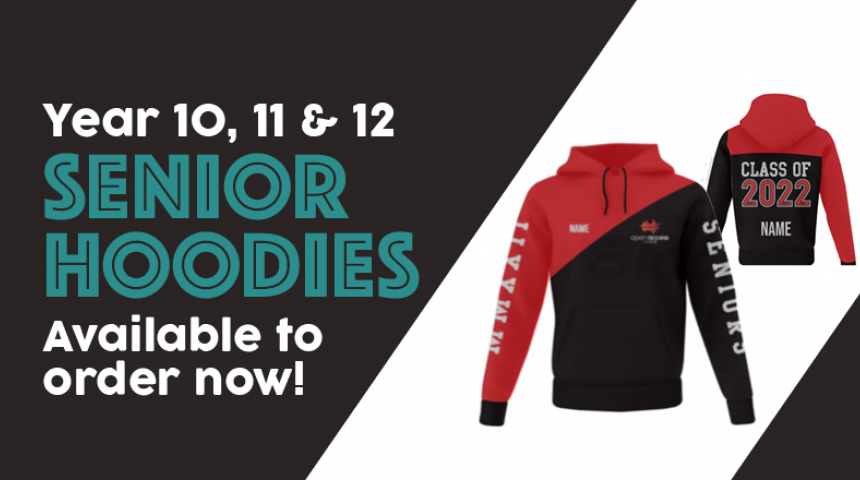 Senior Hoodies available now! 
